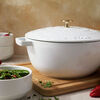 La Cocotte, 4.8 l cast iron round Essential French Oven with Snake Lid, pure-white, small 8
