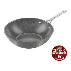 Wok, 30 cm, Aluminium, Titanverstärkte keramische Antihaftbeschichtung