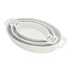 Stoneware, 3-pc, Oval, Bakeware Set, White, small 1