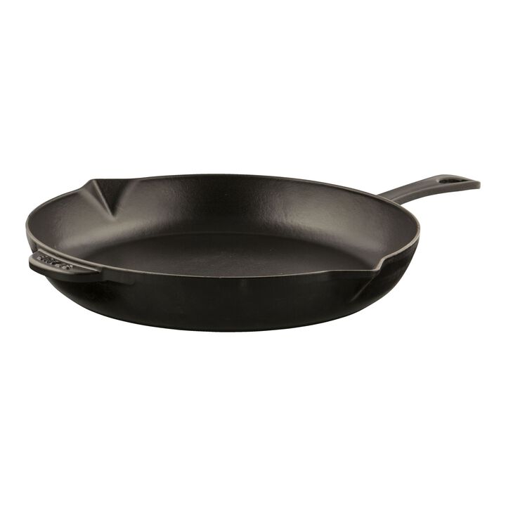 Cast Iron, 12-inch, Fry Pan, Matte Black, large 1