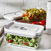 Fresh & Save, M / 2-pc, Medium Vacuum Container, Glass, Grey, small 2
