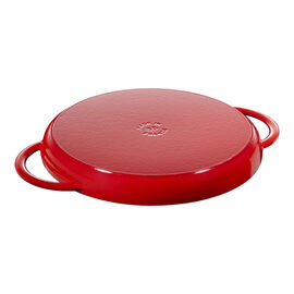 Grelhador 30 cm, redondo, Vermelho cereja, Ferro fundido