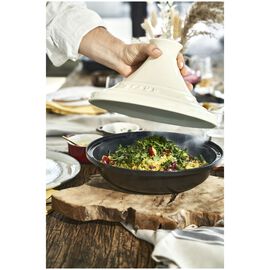 Tajine 28 cm, rund, Cream, Gusseisen
