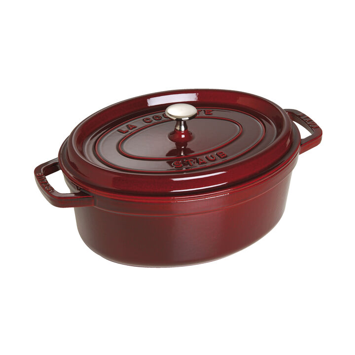 La Cocotte, Cocotte 29 cm, oval, Grenadine-Rot, Gusseisen, large 2