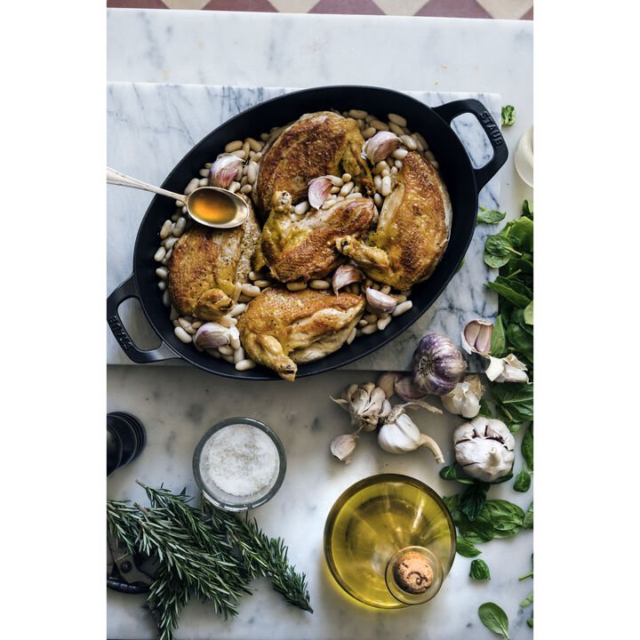 Cast Iron, 8.25 inch, Oval, Gratin Baking Dish, Matte Black, large 2