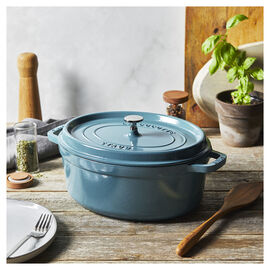 5.75 qt, Oval, Dutch Oven, Turquoise