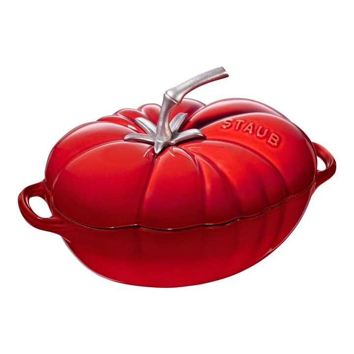 Cast Iron, 3 qt, Tomato, Dutch Oven, Cherry, large 1