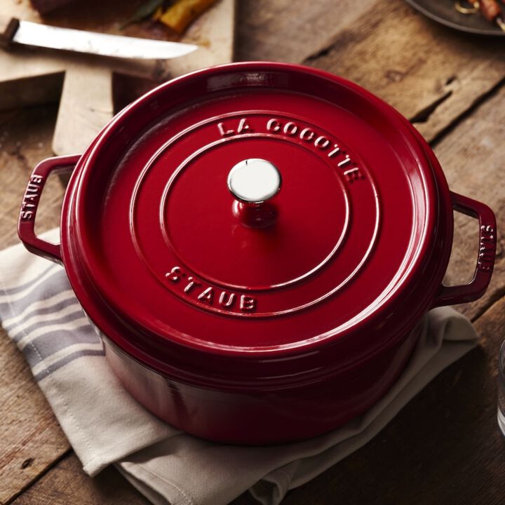 La Cocotte, Cocotte 28 cm, redondo, Vermelho cereja, Ferro fundido, large 2