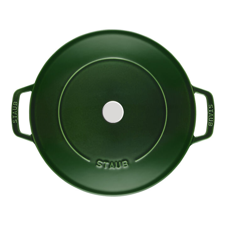 Braisers, 24 cm round Cast iron Saute pan Chistera basil-green, large 3