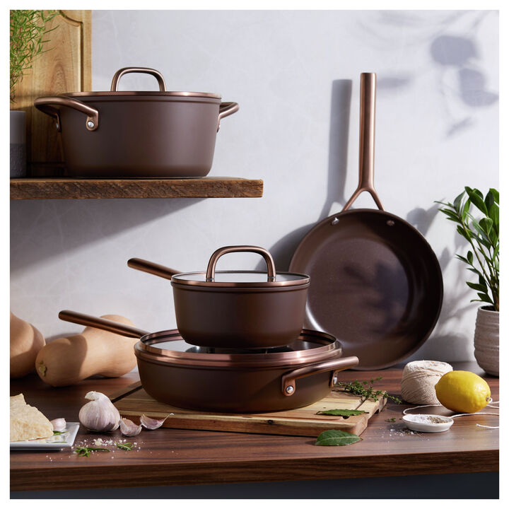 Milano, 7-pc, Cookware Set Ceramic Nonstick Titanium, large 2