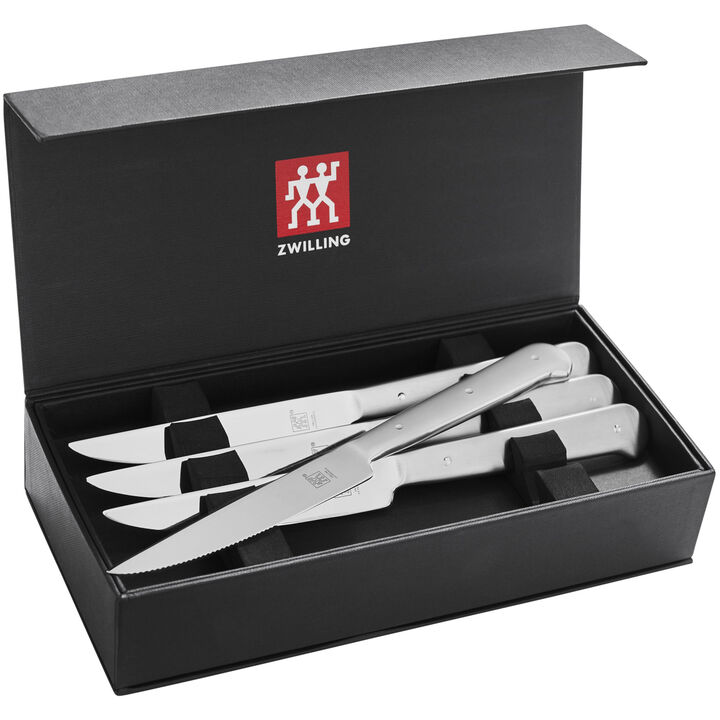 Steak Sets, 8-pc, 18/10 Stainless Steel Porterhouse Steak Knife Set In Black Presentation Box, large 3