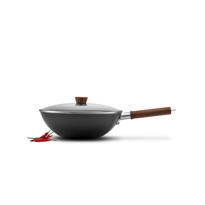 Dragon, 12-inch, Carbon Steel, Wok With Lid, large 4