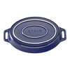 Ceramique, 400 ml ceramic oval baking dish, dark-blue, small 3