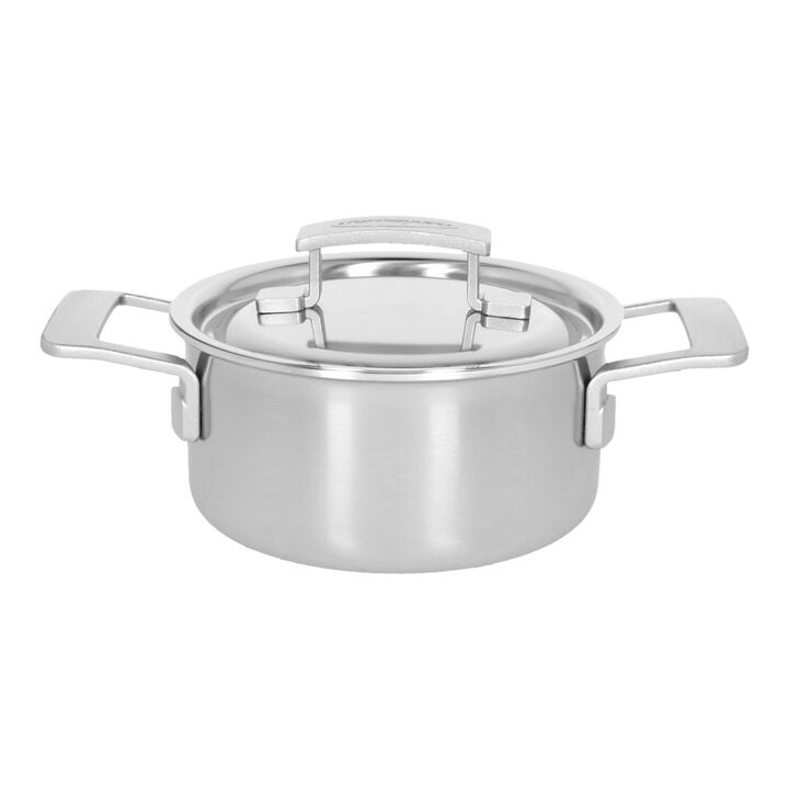 Industry 5, 16 cm 18/10 Stainless Steel Stew pot with lid silver, large 1