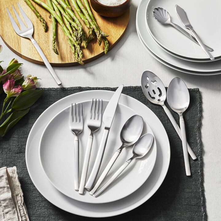 Opus (matted), 45-pc Opus Satin Flatware Set, 18/10 Stainless Steel , large 2