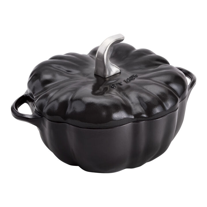 Cast Iron, 3.5 qt, Pumpkin, Dutch Oven With Stainless Steel Knob, Matte Black, large 1