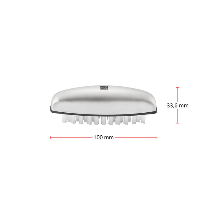 TWINOX, Hand and nail brush, stainless steel | Silver, large 4
