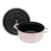 Cast Iron, 4 qt, Round, Dutch Oven, Peony Pink, small 3