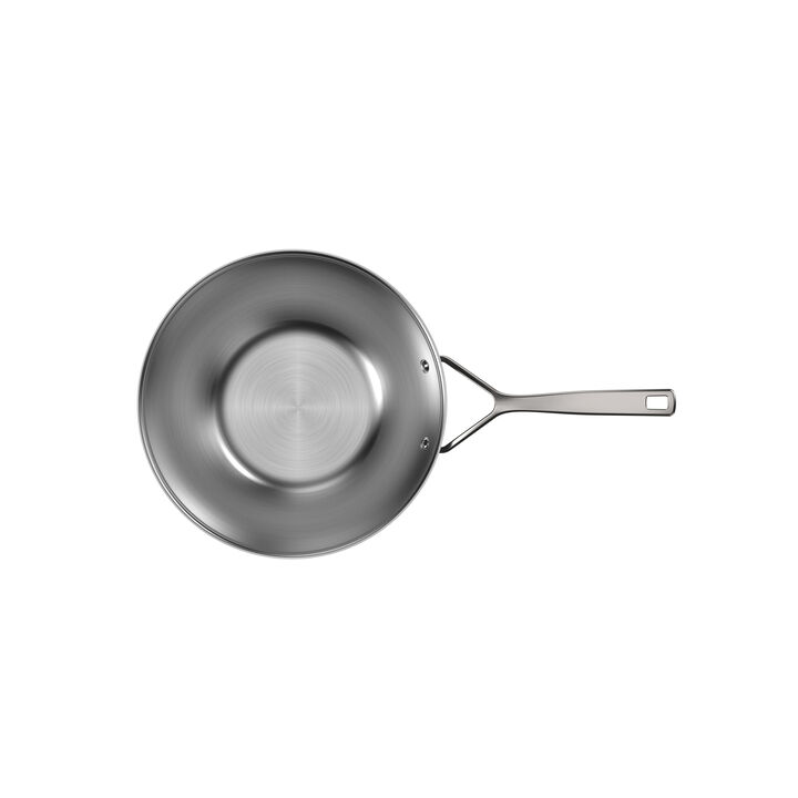 Black 5, 12-inch, 18/10 Stainless Steel, Wok, Silver-Black, large 2