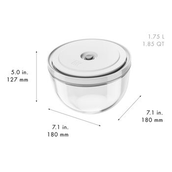 Vacuum bowl set S/M/L / 6-par&ccedil;a, Cam, şeffaf-beyaz,,large 15
