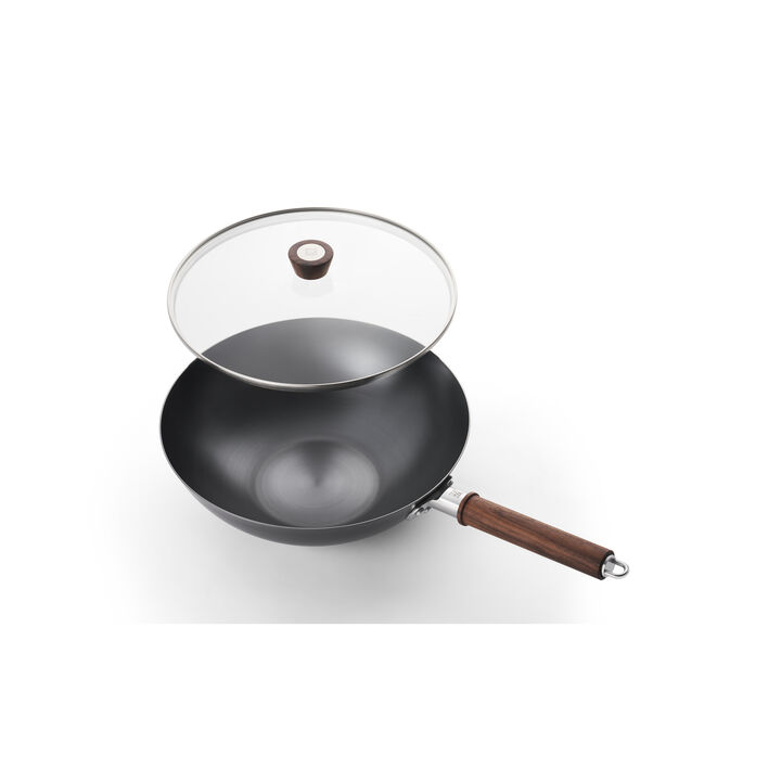 Dragon, 12-inch, Carbon Steel, Wok With Lid, large 3