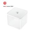 CUBE Box 2L / 21 cm, transparent-white,,large