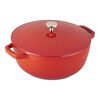 La Cocotte, 4.8 l cast iron round French oven, cherry, small 1