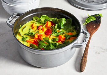 Yellow Curry with Sweet Potato and Spinach