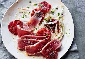Olive Oil&ndash;poached Tuna with Blood Oranges and Fennel