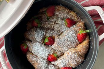 Croissant French Toast Bake with Strawberries