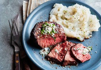 Black Pepper And Porcini&ndash;crusted Filet With Herbed Butter