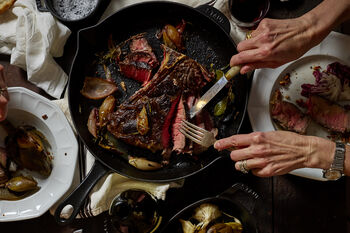 Steak with Shallot-Herb Butter